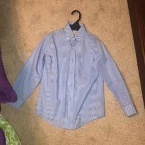 Blue and white dress shirt